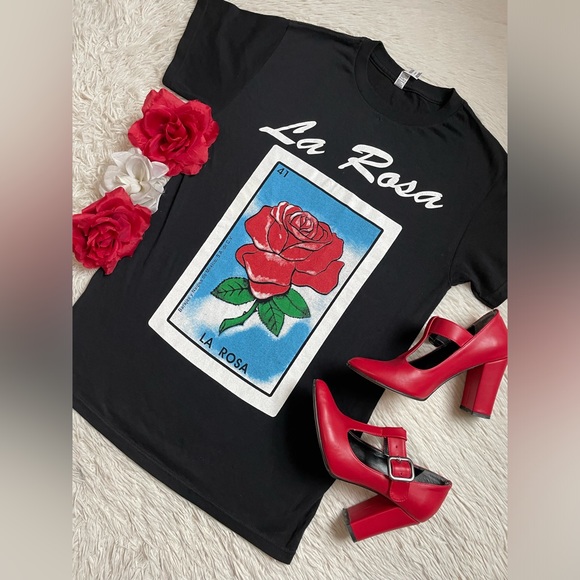 La Rosa loteria mexican bingo graphic tee - Picture 4 of 11